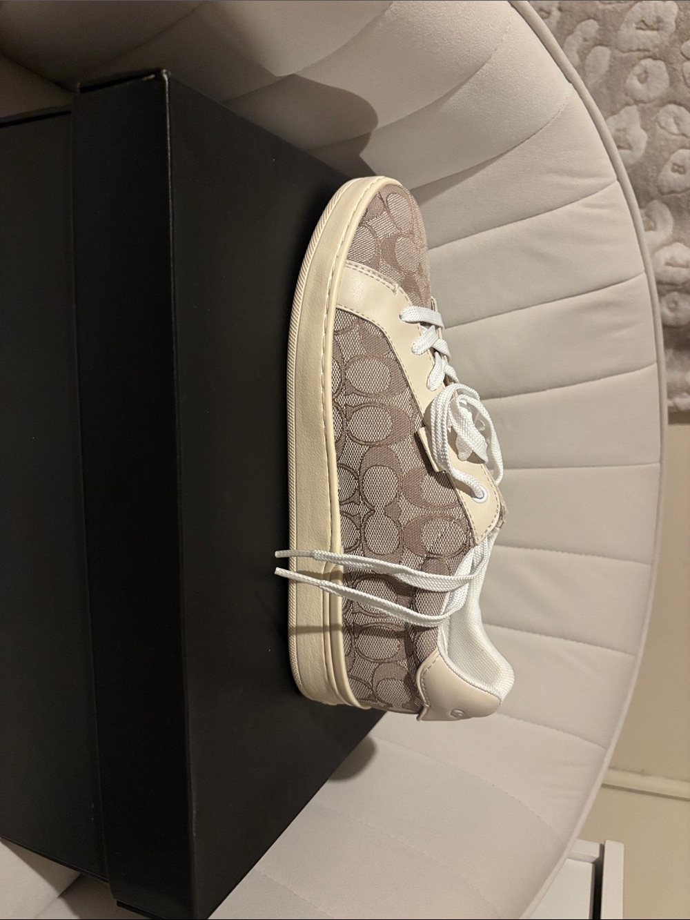 Coach Low-Top Sneaker in Khaki and Cream